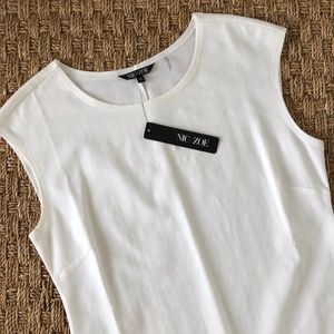 Nic+Zoe Sleeveless White Top SP NWT